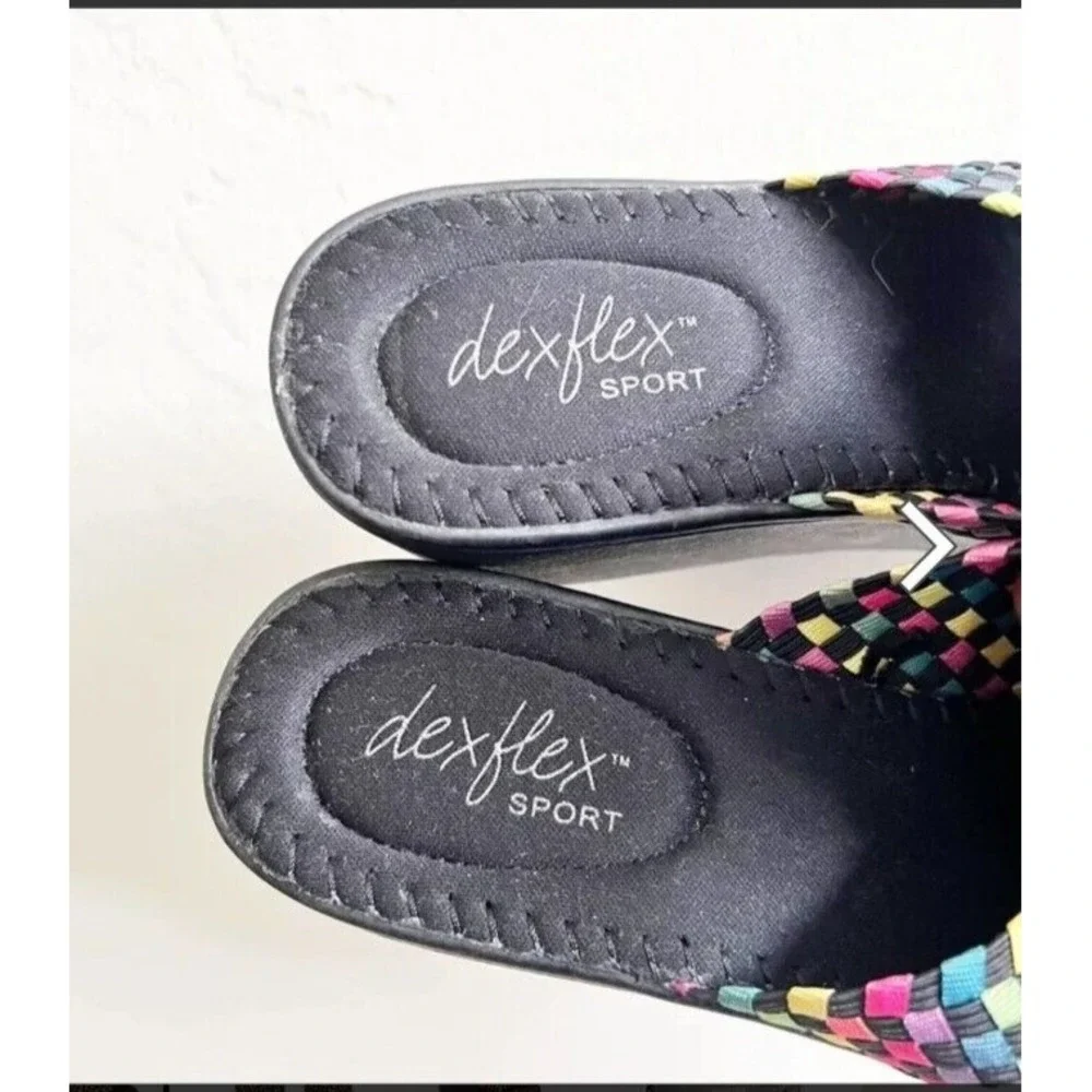Dexflex Sport Woven Platform‎ Women'sY2K multicolor Shoe size 7.5